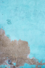 Stucco blue wall background or texture