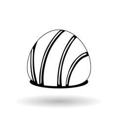 Chocolate design over white background, vector illustration