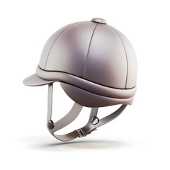 Helmet for riding isolated on white background. 3d render image.