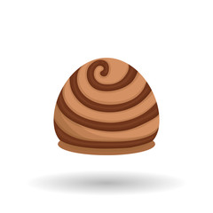 Chocolate design over white background, vector illustration