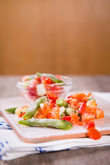 frozen vegetables in studio