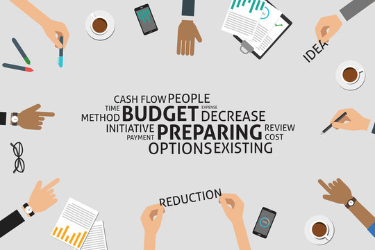 vector budget preparing concept,template