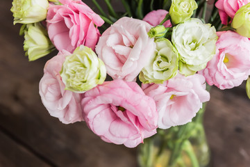 Beautiful pink flowers in vase
