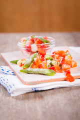 frozen vegetables in studio
