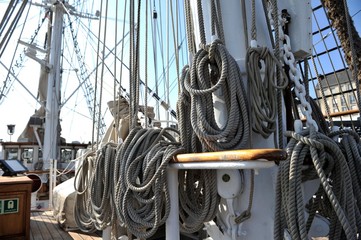 Ratelier de Bout de grande voile trois mats