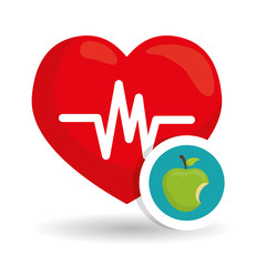 healthy lifestyle design over white background, vector illustration