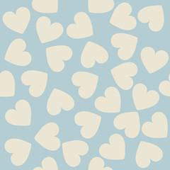 Seamless pattern with yellow hearts