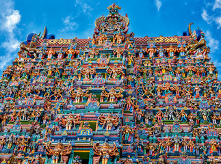 Fototapeta na wymiar Hindu temple tower