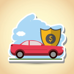 Illustration design of insurance, editable vecctor