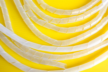 A coil of old electrical wire