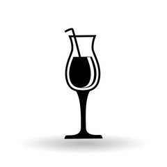 cocktail design over white background, vector illustration