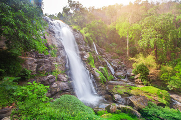 Fototapeta na wymiar Chaimai Waterfall, Chiangmai, Thailand (Wachiratarn Waterfall)