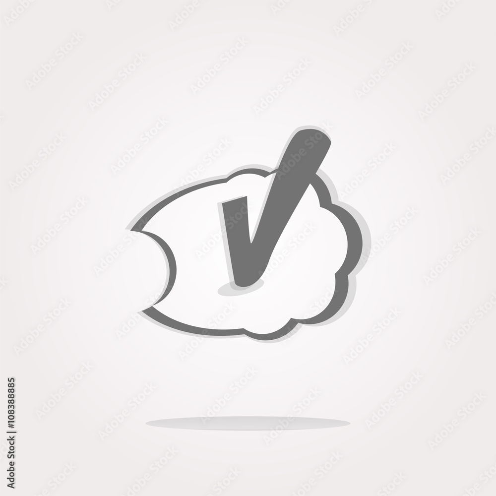 Poster check icon vector. check icon object. check icon picture. check icon image. check icon graphic. chec