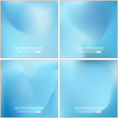 Obraz premium Abstract Creative concept vector multicolored blurred background set. For Web and Mobile Applications, art illustration template design, business infographic and social media, modern decoration