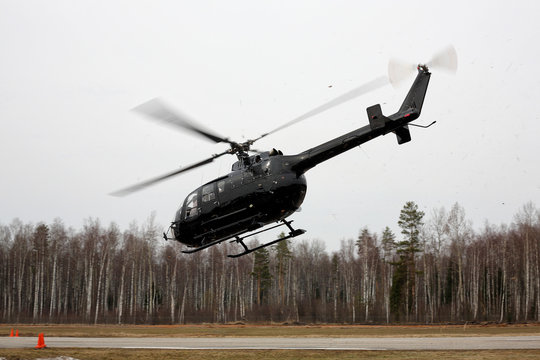 The aircraft - the black helicopter