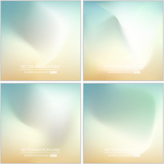 Abstract Creative concept vector multicolored blurred background set. For Web and Mobile Applications, art illustration template design, business infographic and social media, modern decoration