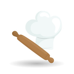 bakery equipment over white background, vector illustration,