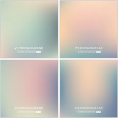 Fototapeta premium Abstract Creative concept vector multicolored blurred background set. For Web and Mobile Applications, art illustration template design, business infographic and social media, modern decoration