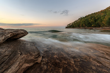 Fototapeta na wymiar Miners Beach - Pictured Rocks National Lakeshore, Michigan