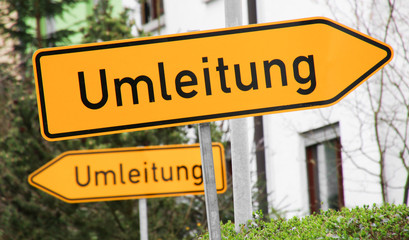 Umleitungsschilder