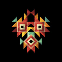 Vector poster template. Vector tribal, ethnic logo. Flyer, banner   graphic design.