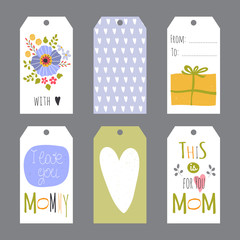 Mothers Day set of tags