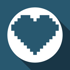 Graphic design of heart , vector illustration