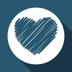 Graphic design of heart , vector illustration