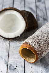 Hungarian a round loaf with coconut