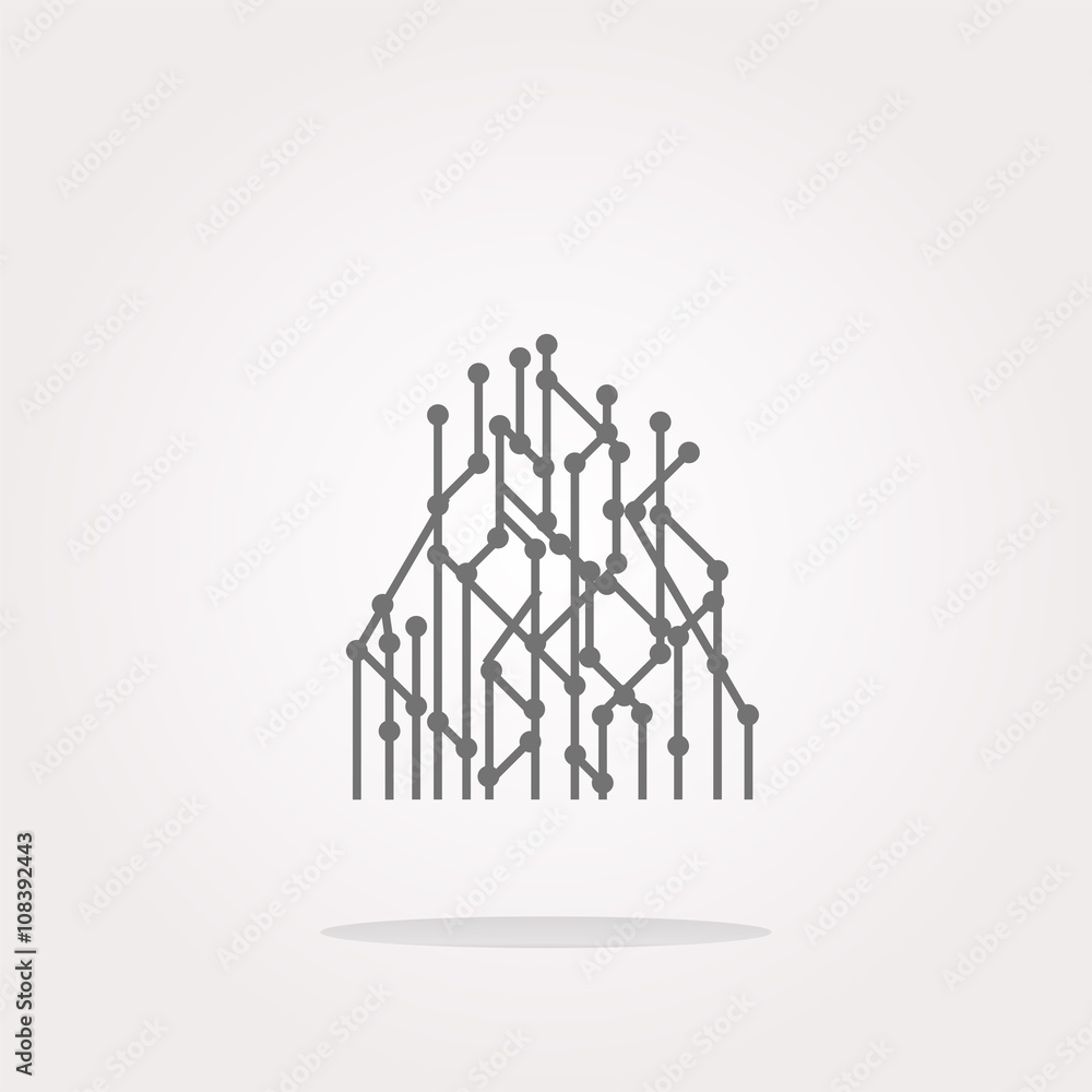 Poster vector modern infographic template. web icon button