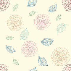 cute rose seamless pattern