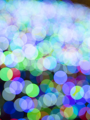 Multicolored defocused bokeh lights background