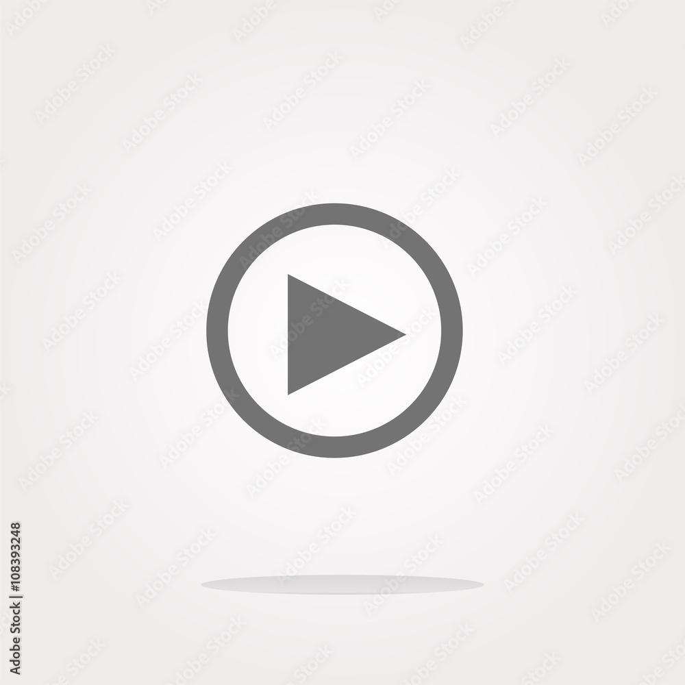 Poster vector multimedia play icon button, design element