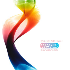Vector Abstract waves background. Template business brochure design