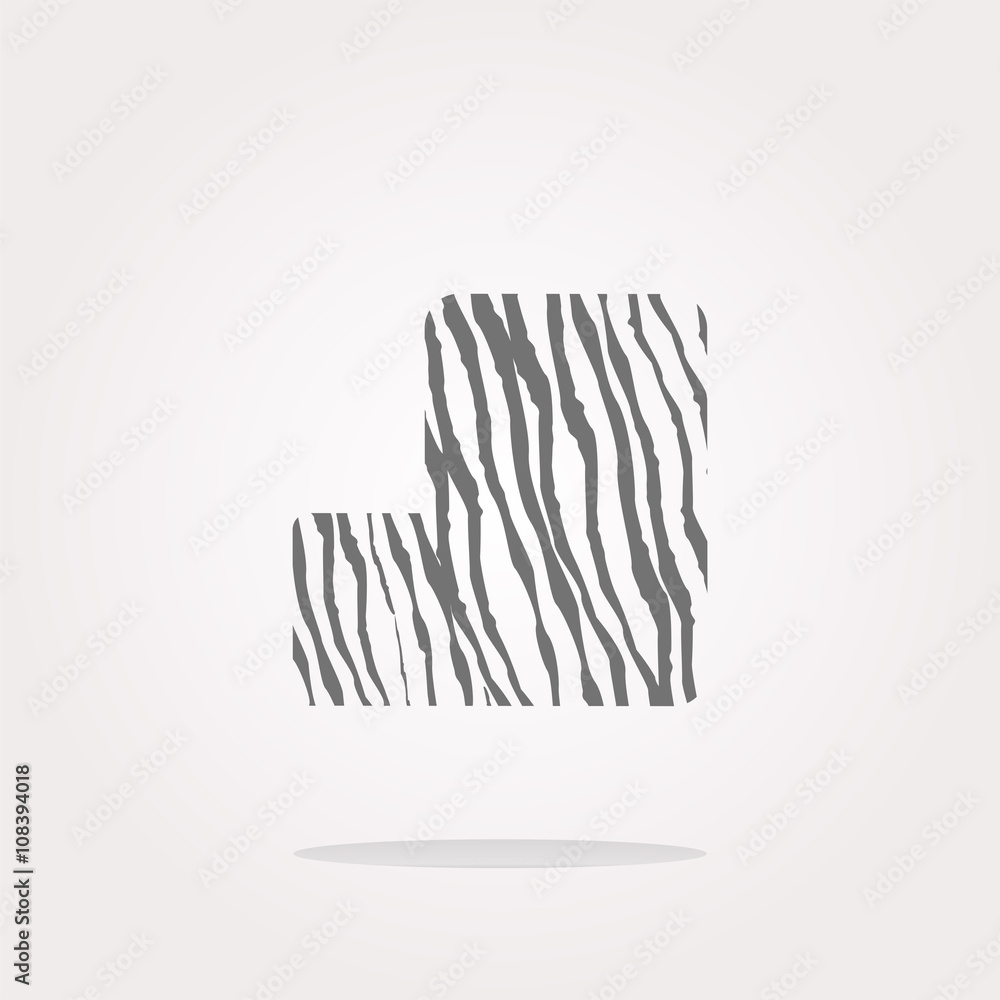 Poster vector abstract icon on internet button isolated on white