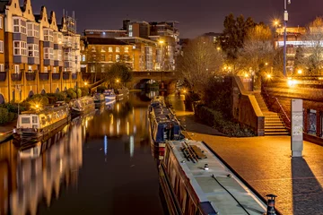 Papier Peint photo Canal Vue imprenable sur les canaux de Birmingham