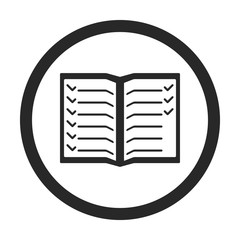 List paper  sign simple icon on background