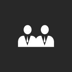 Business office team  sign simple icon on background