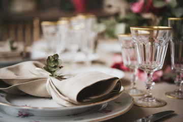equipment for marriages, decoration table