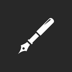 Pen  sign simple icon on background