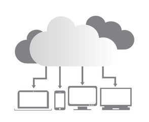 Cloud computing technology scheme eps10 vector illustration
