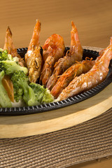 Grilled Shrimp with vegetable