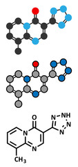 Pemirolast eye allergy drug molecule.