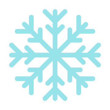 Flat icon snowflake. Vector illustration.