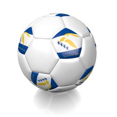 Fototapeta premium Football soccer ball with a national flag texture
