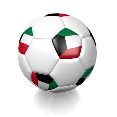 Fototapeta premium Football soccer ball with a national flag texture
