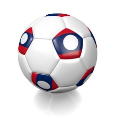 Obraz premium Football soccer ball with a national flag texture