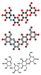 Acarbose diabetes drug molecule. 