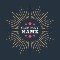 Abstract ray of the sun decoration element