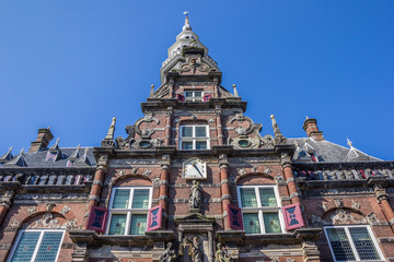 Fototapeta na wymiar Facade of the town hall in Bolsward